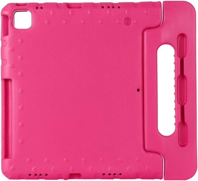 Kids Case for iPad Pro 11-inch 4th/3rd/2nd Gen 2020-2022, Techcircle [Support Pencil Charging] Handle Stand Lightweight EVA Foam Bumper Protective Rugged Drop Protection Child Proof Cover, Rose