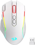 Redragon M810 MAX 3-Mode Wireless Gaming Mouse, 12000 DPI Wired/Wireless RGB Mouse w/Rapid Fire Key, 8 Macro Buttons, 188-Hour Reliable Power Capacity for PC/Mac/Laptop