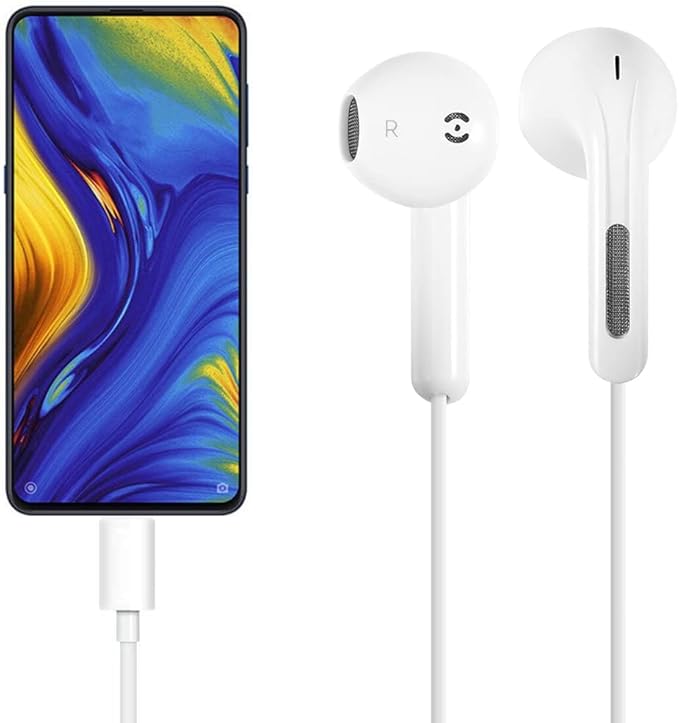 2 Pack USB C Headphones for iPhone 17 16 15 Pro Max Plus iPad Pro USB C Wired Earbuds with Mic Volume Control Type C Earphones Wired Noise Cancelling USBC Headphones for Samsung Galaxy S24 S23 Pixel 9