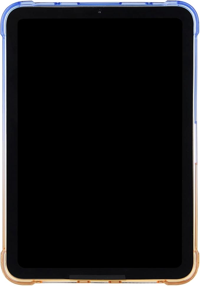 for iPad (A16) 11th Generation 11" 2025 & iPad 10th Generation Case 10.9 inch 2022, Lightweight Thin Translucent Soft TPU Back Shockproof Matte Clear Silicone Gradient Shell, Blue & Yellow
