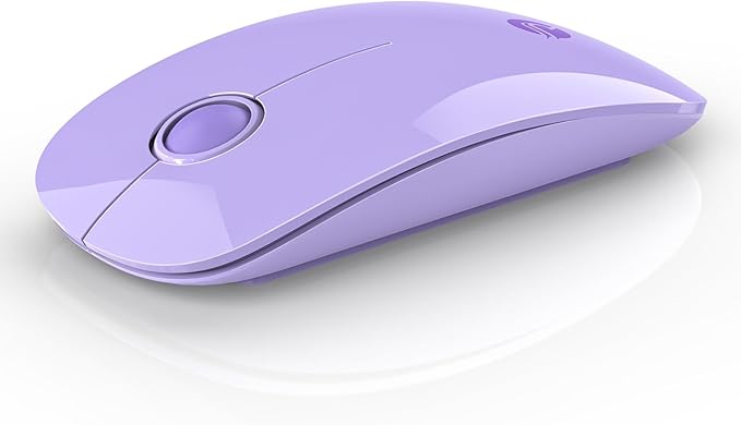 RAPIQUE Wireless Bluetooth Mouse, Purple, 1600 DPI, Long Battery Life, Dual Connectivity, Quiet Click, High-Precision Optical Tracking, Versatile Compatibility