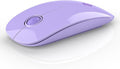 RAPIQUE Wireless Bluetooth Mouse, Purple, 1600 DPI, Long Battery Life, Dual Connectivity, Quiet Click, High-Precision Optical Tracking, Versatile Compatibility