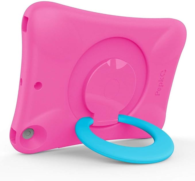 Kids EVA Case for iPad | Multi-Direction Stable Stand | Compatible with 10.2-Inch iPad 2021/2020/2019 (9th/8th/7th Generation) (Pink+Blue)