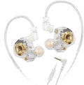 Qkz Ak6 Lucky in Ear Monitor, HiFi Wired Earbuds, Tunable Sound Wired Headphones Gaming Earbuds with 3-Level Adjusting Switch, Detachable Cable for Music Gaming Video Calling (White)
