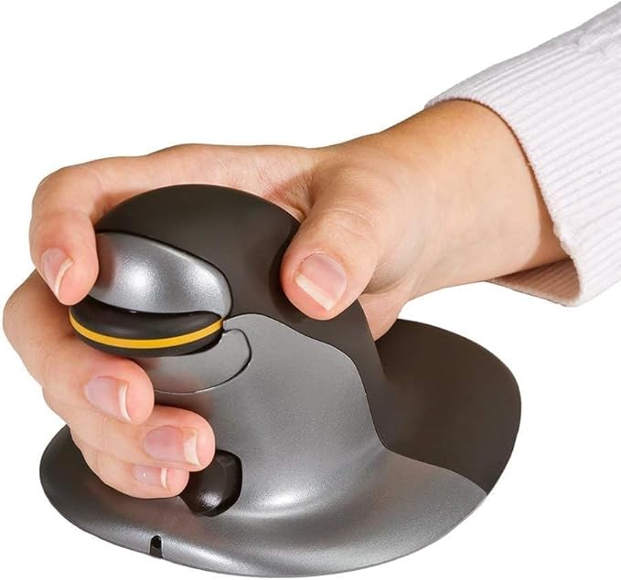 Posturite The Penguin 3-in-1 Ambidextrous Vertical Mouse - Optical - Cable/Wireless - Bluetooth - USB 2.0-2400 dpi - Scroll Wheel - Medium Hand/Palm Size - Symmetrical