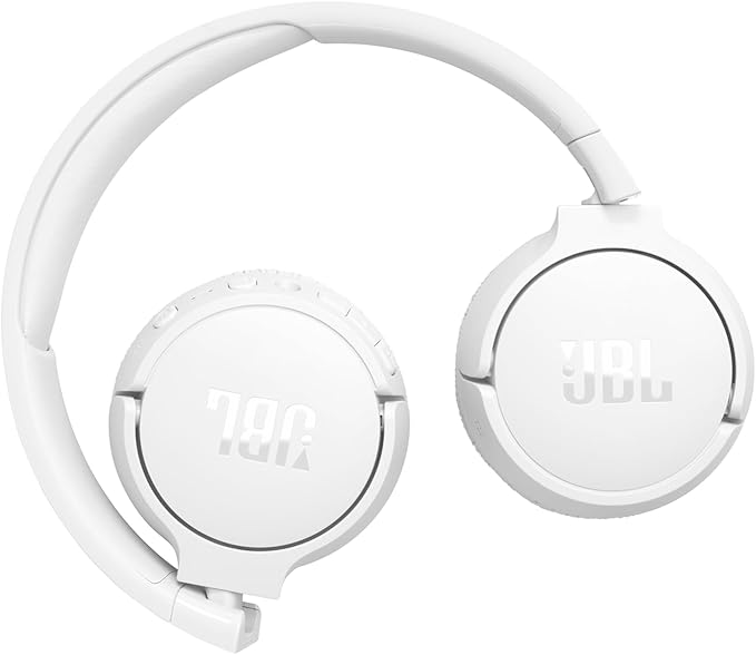 JBL Tune 670NC - Adaptive Noise Cancelling with Smart Ambient Wireless On-Ear Headphones, Up to 70H Battery Life with Speed Charge, Lightweight, Comfortable and Foldable Design (White)