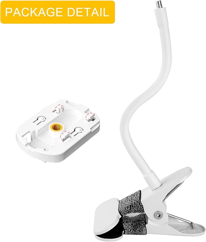 Flexible Baby Monitor Mount Compatible with Vtech VM819/VM901/VM919/VM924/VM320/VM350/VM352/VM546/VM818/VM923/VM5764,Baby Monitor Clip Mount Without Tools or Wall Damage