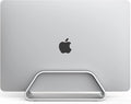 HumanCentric Vertical Laptop Stand Compatible with MacBook Pro and MacBook Air, Holder for Personal Computer Desk Stand, Aluminium, Exchangeable Inserts to Fit Different Device Models, Silver