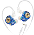 Qkz Ak6 Lucky in Ear Monitor, HiFi Wired Earbuds, Tunable Sound Wired Headphones Gaming Earbuds with 3-Level Adjusting Switch, Detachable Cable for Music Gaming Video Calling (Blue)