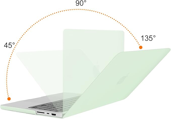 MOSISO Compatible with MacBook Pro 14 inch Case M5 2026 M4 2025 M3 M2 M1 2024-2021 A3427 A3426 A3434 A3112 A3185 A3401 A2918 A2992 A2779 A2442,Hard Case&Keyboard Skin&ScreenFilm&Pouch, Honeydew Green