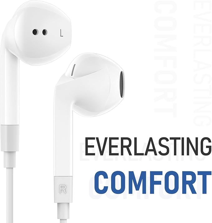 LUDOS FEROX 5 Pack Wired Earbuds in-Ear Headphones, 5 Year Warranty, Earphones with Microphone, Noise Isolation for 3.5mm Jack Ear Buds for iPhone, Samsung, Computer, Laptop, Kids, School Students