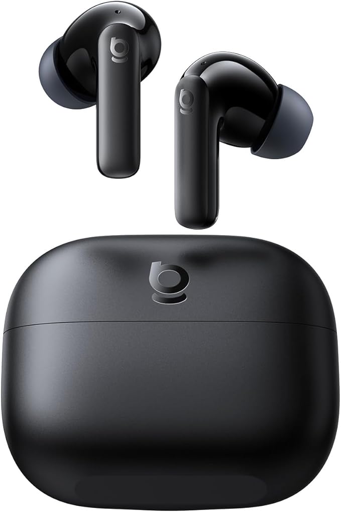 Baseus Bass BP1 NC Hybrid Active Noise Cancelling Wireless Earbuds, 12mm Super-Bass Driver, 41H Playtime, Bluetooth 6.0, IP55 Waterproof, 4-Mic AI ENC, 24 Customizable EQ