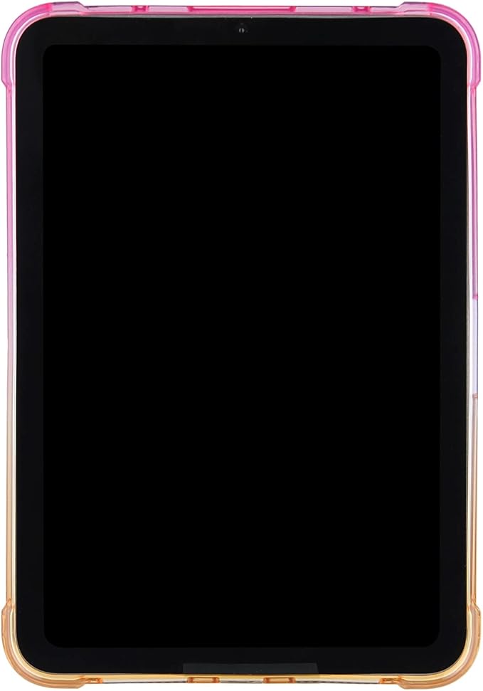 Translucent Case for iPad mini 7 A17 Pro 2024 & iPad mini 6 2021, Frosted Back Soft TPU Shockproof Matte Clear Silicone Bumper Shell for iPad mini 7th/6th Generation 8.3 inch, Pink & Yellow