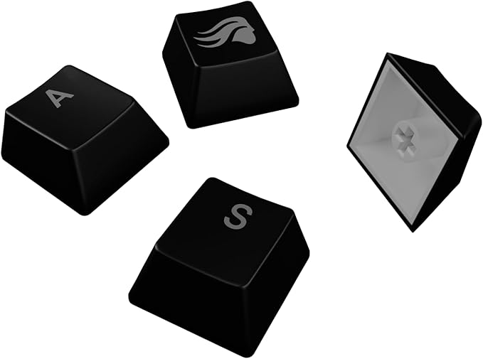 Glorious Gaming - GPBT Backlit Keycaps (Black) Translucent Shine Through Legends, Fits 100%, 75% 65% 60% Custom Mechanical Gaming Keyboards, Fits ANSI, ISO, Windows & macOS, English (US)