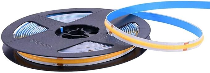 16.4FT/5M COB Flexible LED Strip Light DC12V/24V 528leds/m Bendable Tape (12V, Yellow)