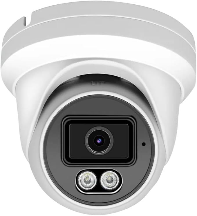 Marquis 4MP PoE IP Turret Dome Camera with Microphone/Audio, IP Security Camera Outdoor Rated, Waterproof IP66, 108° Wide Angle 2.8mm Lens (Regular IR)