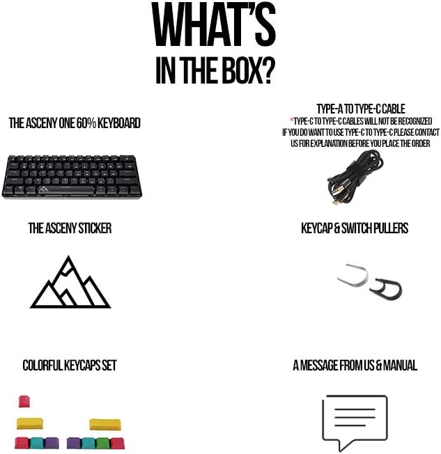 One - Hot-Swappable 60% Mechanical Keyboard with Extra Colorful Keycaps, RGB Lights, Spill Proof, Optical Switches (Gateron Blue)