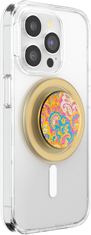 PopSockets Phone Grip for MagSafe, Magnetic Holder, Phone Stand, Gold - Gaudy Gold