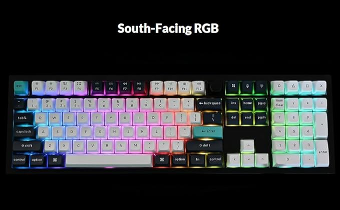 Keychron Q6 Max 100% Full-Size Layout Custom Wireless Mechanical Keyboard with Knob, QMK/VIA Programmable 1000Hz 2.4 GHz/Bluetooth/Wired RGB Backlit for Mac Windows, Gateron Brown Switch-Carbon Black