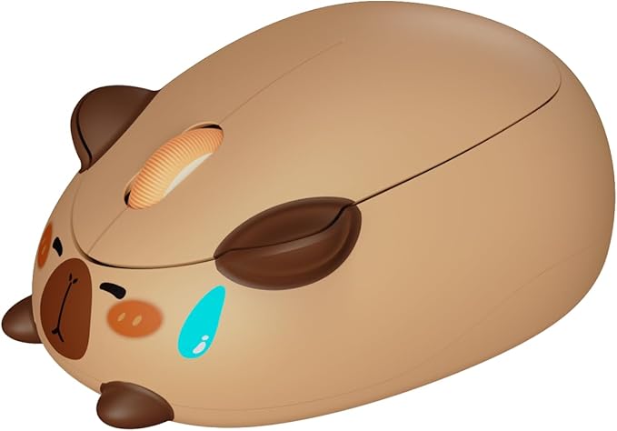 Akko Wireless Gaming Mouse Capybara, Tri-Mode Mouse BT3.0/BT5.0/2.4G, Cute Optical Cordless Cartoon Mice for Computer/Laptop/Desktop/PC, Compatible with Mac/Win