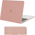 MOSISO Compatible with MacBook Air 13 inch Case M1 2021 2020 2019 2018 Release A2337 A2179 A1932 Touch ID, Plastic Hard Shell Cover&Keyboard Cover for MacBook Air 13.3 inch Case M1, Salmon Pink