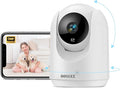 OOSSXX 2-Way Audio Indoor Security Camera Video Baby Monitor and Pet Monitor, 1080P PTZ Nanny Cam Smart Wireless Cameras for Home Video Surveillance (1-Pack)