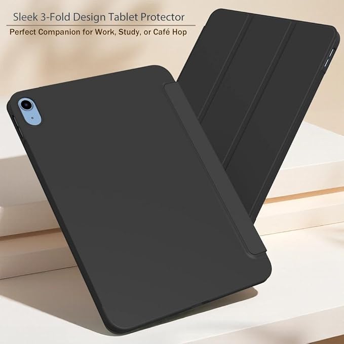 Case for iPad Air (3rd Gen) 10.5" 2019 / iPad Pro 10.5" 2017 - Slim Lightweight Durable Trifold Stand Cover, Supports Auto Wake/Sleep, Black