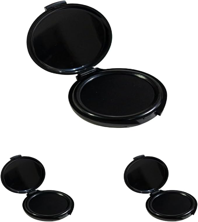 Fingerprint Ink Pad 3 Pcs, Quick-Drying & Portable, for Office Notary Supplies, Identification Security ID & Law Enforcement Fingerprint Cards Stamp Pad (Black