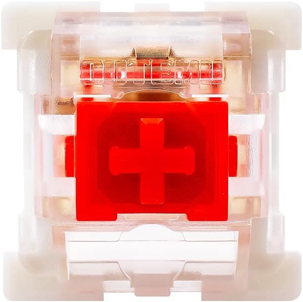 outemu Red Switches 65-Pack, 3 Pin Key Switches - Cherry MX Equivalent DIY Replaceable Switches for Mechanical Keyboard 45gf Linear/RGB/Dustproof