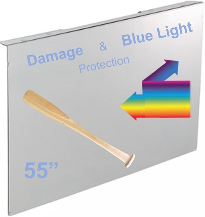 VizoBlueX 55 inch Blue Light and Damage TV Screen Protector. Protection Shield & Anti-Blue Light Filter Blocking UV for LCD LED 4K OLED QLED (48.4 x 28.5 inch)