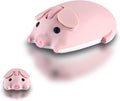 elec Space Cute Pig Design Wireless Mouse Dual Mode Bluetooth & USB Mouse, Silent Operation, Ergonomic, Perfect for Laptops & PCs, Ideal Gift for Animal Lovers and Family (Pink)