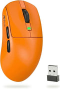 RK ROYAL KLUDGE RK M30 Wireless Gaming Mouse, 43g Ultra-Lightweight Computer Mouse with 2.4GHz/Bluetooth/USB-C, 24000 DPI, Rechargeable PC Game Mice with 5 Programmable Buttons for Win/Mac, Orange
