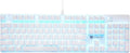 Qisan 104 Mechanical Keyboard for Gaming | Large Size USB White Backlit Gaming Keyboard Wired | US Layout Brown Switches Hot Swappable Mechanical Clicky Keyboards Compatible with PC & Laptop