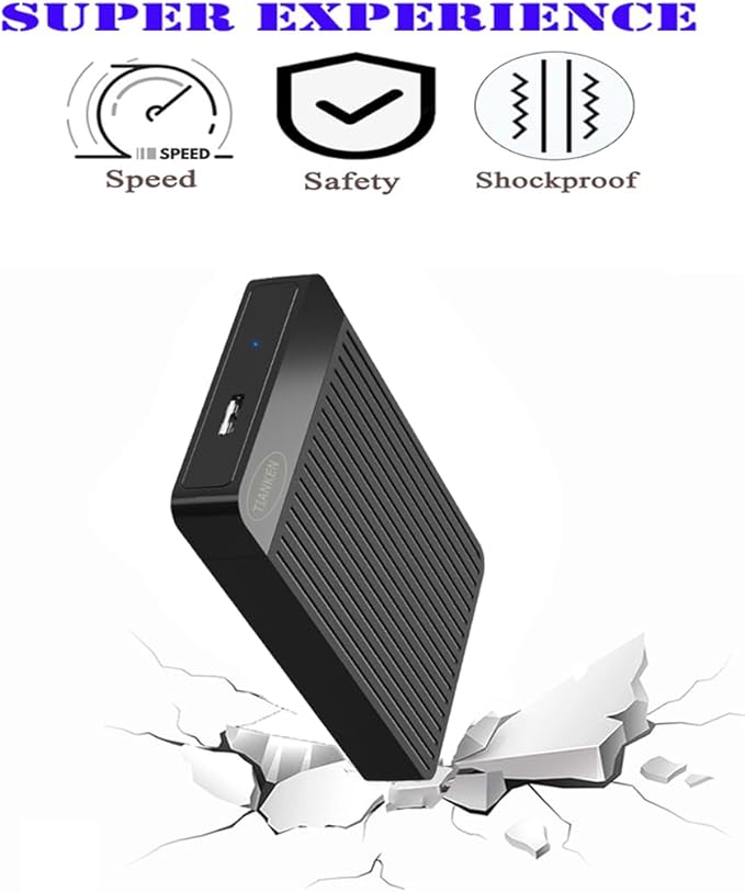 Portable External Hard Drive Ultra Slim 2.5'' USB 3.0 HDD Storage for Mac, PC, Laptop, PS4, Xbox one (750GB)