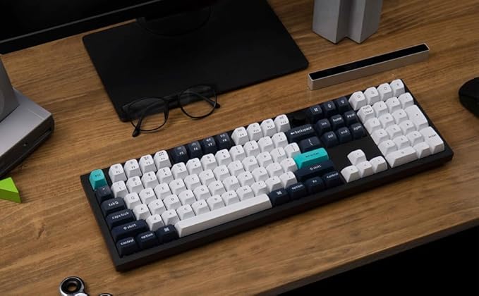 Keychron Q6 Max 100% Full-Size Layout Custom Wireless Mechanical Keyboard with Knob, QMK/VIA Programmable 1000Hz 2.4 GHz/Bluetooth/Wired RGB Backlit for Mac Windows, Gateron Brown Switch-Carbon Black