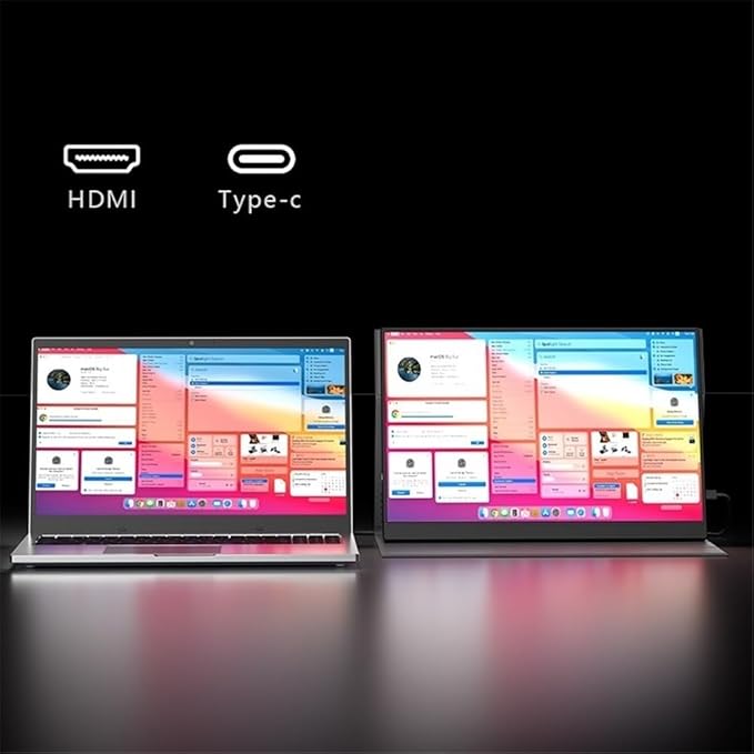 Portable Laptop Monitor 16-inch 4K HD IPS External Screen 100% SRGB 400nit Brightness Second Portable Gaming Display