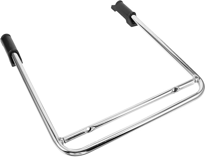 KALLORY One-Piece Electroplating Footrest for Office Chair Stainless Steel Telescopic Foot Pedal Frame 16.14X14.56X0.78In Space-Saving Pull-and-Flip Design for Comfortable Leg Support