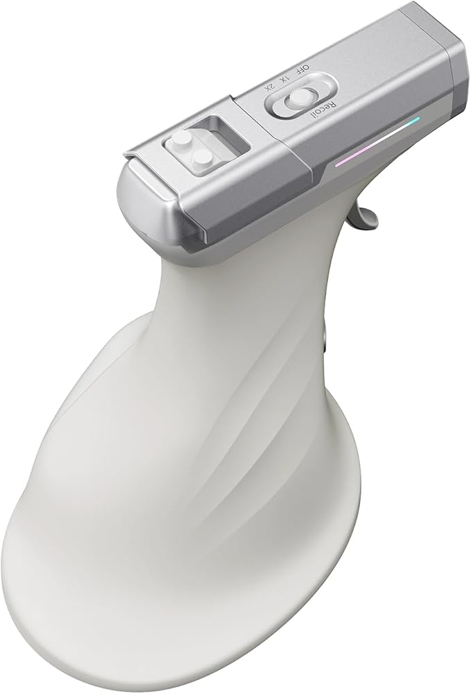 ErgoStrike7: Next-Gen FPS Gaming Mouse with Recoil (White) - FPS Gun Grip Mouse, Ergonomic Vertical Design, Wireless/Wired USB for PC Gamers