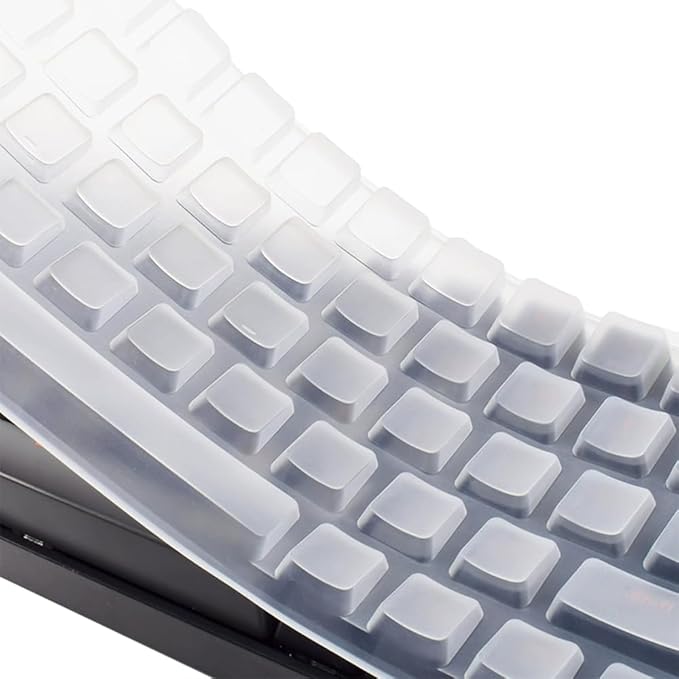 Silicone Keyboard Skin Compatible for Razer BlackWidow V3 Mini HyperSpeed 65% Wireless Mechanical Gaming Keyboard & RK Royal KLUDGE RK68 Wireless Hot Swappable 65% Mechanical Keyboard (Clear)