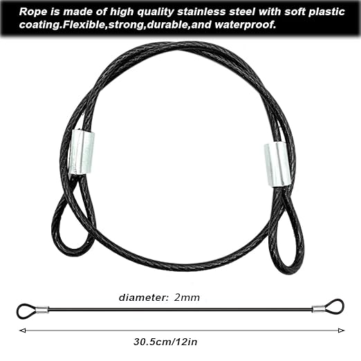 20 Pack Safety Stainless Steel Tethers,2 Color Coated Security Tether Lanyard Kit Cable Wire Compatible with Sporting Camera All Editions,Action Camera Series Devices and Other Applicable Equipment