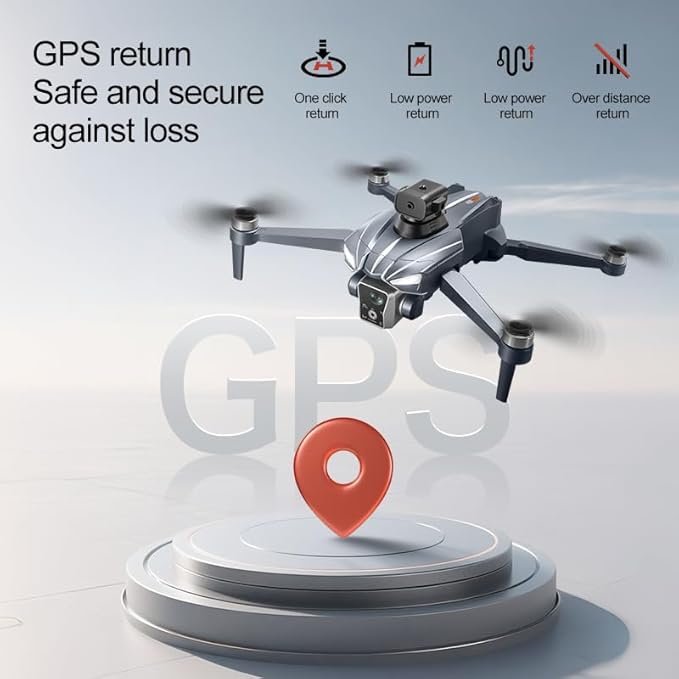 K18 GPS Drones with Camera for Adults 4K, RC Drone with 4.5" HD Screen on Controller, 60 Mins Flight Time, Long Range Transmission, Obstacle Avoidance, Follow Me, Auto Return, Brushless Motor, Under 249g, Lightweight and Foldable Quadcopter for Beginne...