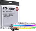 BTF-LIGHTING WS2811 Smart IC RGB FCOB COB LED Strip, UL Listed 720LEDs/m High Density Color Chasing Uniform Light, DC12V 3.28FT 12mm Width Tape Light for Home Party DIY Decor(No Adapter or Controller)