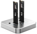 ACASIS 20Gbps M.2 NVMe SSD Cloner & Docking Station, Dual-Bay Offline Duplicator with Aluminum Heat Dissipation Enclosure, Tool-Free USB Adapter for M Key PCIe NVMe SSD Reader