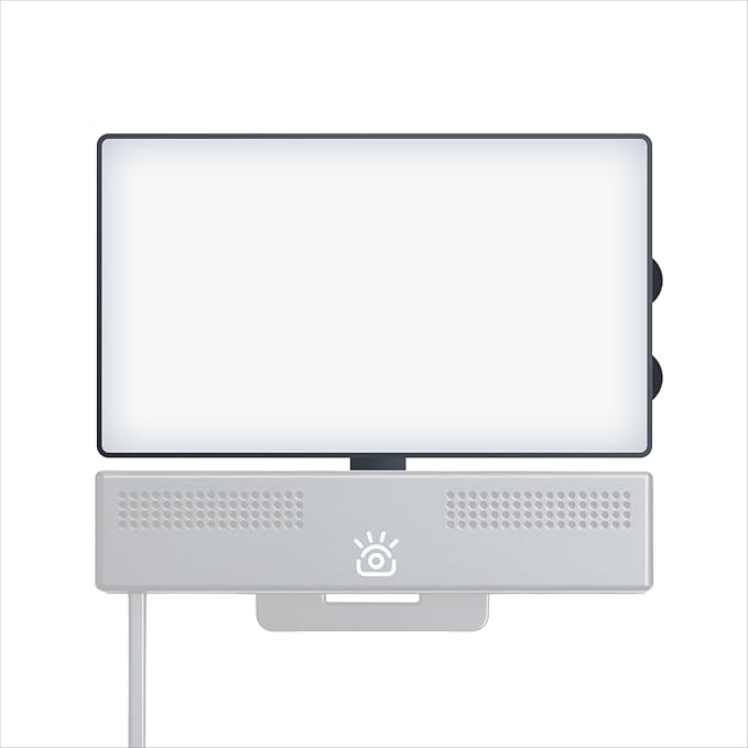 iContact Camera Pro 4K HD Webcam with Eye Contact, Noise Cancelling Mic, Plug and Play USB for Mac & PC Zoom Certified, Works with Teams, Meet, Streaming, and Video Calls (Light Panel)
