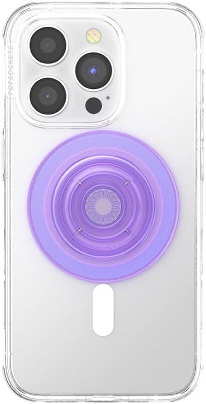 PopSockets Phone Grip for MagSafe, Magnetic Holder, Phone Stand - Lavender Translucent