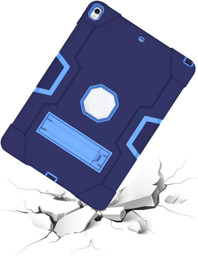 3 in 1 Hybrid Case for iPad Air 3 10.5" & iPad Pro 10.5" - Heavy Duty Rugged Stand, Shockproof, Anti-Slip & Scratch, Navy Blue