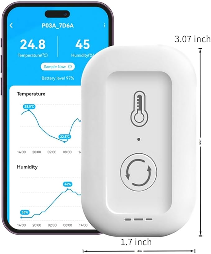 DAYBETTER Smart WiFi Thermometer Hygrometer, 2.4G Indoor Temperature Humidity Sensor with Real-Time App Alerts, Temperature Humidity Monitor for Home Nursery Greenhouse Pet 2 Pack