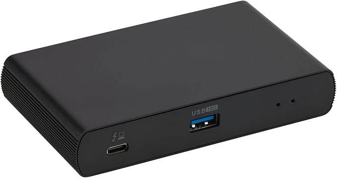 Amazon Basics Thunderbolt 4 Docking Station, Dual 4K@60Hz Display Support, 85W Power Delivery, 3X Downstream TBT4, 1xUSB A 3.1, Mac/Windows Compatible, Black, 4.76 x 2.84 x 0.86 inches