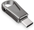 64GB USB C Flash Drive, 2-in-1 OTG USB 3.0 Thumb Drive, Dual USB Memory Stick Pen Drive for Type-C Android Smartphones Tablets and New MacBook Laptop PC PDA Samsung, Black