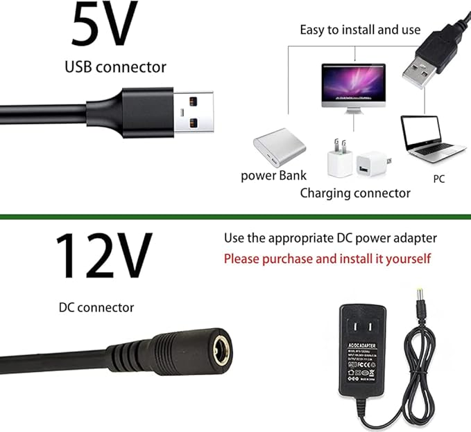 MDee】USB COB Tape Light LED Strip.6.56ft/2m- Flexible 5mm Hidden DC 5V LED Tape with 320 LEDs/m for Warm (2700K) Lighting. Cuttable, Shapeable, USB Powered. Ideal for Kitchen